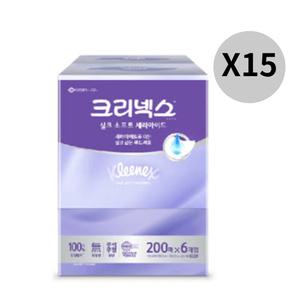 크리넥스 미용티슈 실크소프트 세라마이드 200매 90입