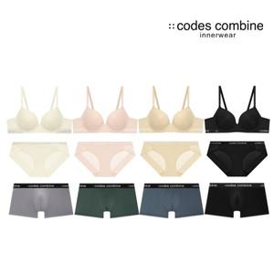 [롯데백화점]코데즈컴바인 이너웨어 [선물포장]노와이어남여커플세트8종중1택CEWBRBPDR162BK6