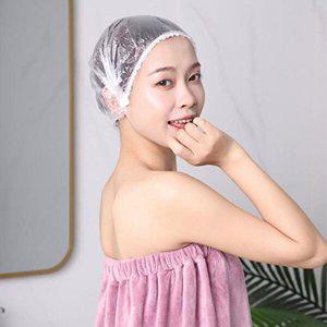 [셀러허브 1]일회용 비닐 샤워캡 위생모자 헤어캡 100매 DD-10221