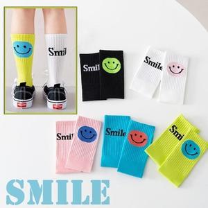 준캡 유아 키즈 어린이 아동양말 스마일 반스타킹 삭스