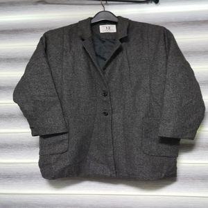 F220629-02 모직 네모포켓 베이직한 롱코트 자켓롱자켓 여성 빅사이즈 봄가을 하프 얇은 루즈핏 박시 테일