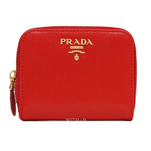 (쇼핑백증정)[PRADA]프라다 비텔로 레터링 로고 카드 동전지갑 1MM268 2E22 F0RGA