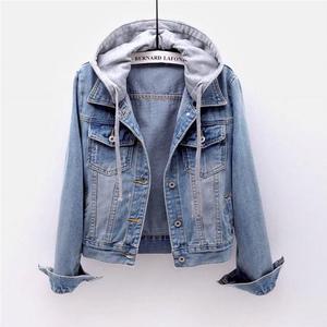 여성 후드 청 데님 숏자켓 2컬러 T442