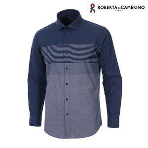 [Roberta di Camerino]CP 멀티 요꼬 스트라이프 네이비 슬림핏 긴소매 셔츠 RL3 251 9_P315069289