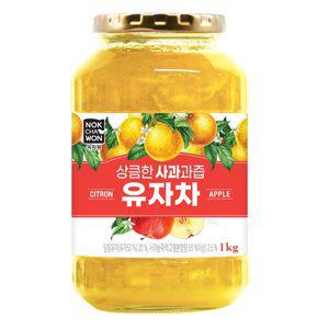 [보리보리/녹차원]상큼한 사과과즙 유자차 1kg
