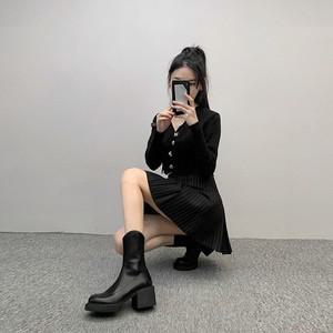 D202 두툼한 여성워커부츠 겨울부츠 앵글