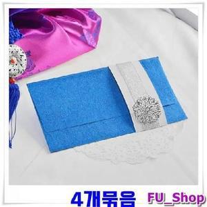 ForU524 은달띠지 용돈봉투 현금봉투 청색 축하봉투 4개 돈봉투 부모님용돈봉투