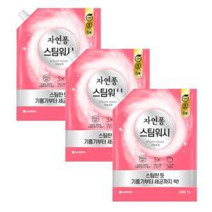 자연퐁 스팀워시 애플향 1L 리필 3개