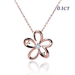 (다이아몰)14K 1부 모이사나이트 목걸이 체리블라썸