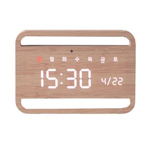 우드 네이쳐 인테리어 LED 탁상 벽시계 23cm 시즌2