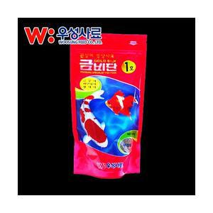 우성 금비단 1호 소형 금붕어 비단잉어 양어장 열대어 관상어 부상성 먹이 사료 120g