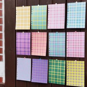 [OFM6QR1Q]6공 리필 속지 A5 뉴트로체크 다이어리 다