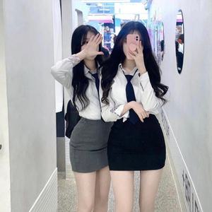 유콩샵[너가 찾던 그 교복핏!!] 기본 미니스커트 교복치마 슬림 심플 착붙핏 H라인 2color