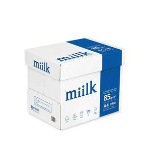 [밀크] A4 복사지 A4용지 인쇄 복사용지 85g 2500매 1박스 SAMU(A)