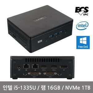 비즈니스 산업용 초소형 미니 PC 컴퓨터 ECS LIVA Z5E Plus (인텔 i5-1335U 램 16GB NVMe 1TB)