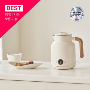 다룸 멜로우 전기포트 온도조절 보온 분유 커피 무선 포트 스테인리스 주전자 1L 출산 육아 선물