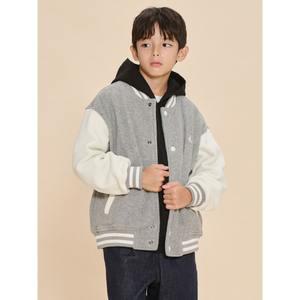 [BEANPOLE KIDS] 플리스 야구점퍼  라이트 그레이 (BI4841U072)