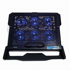 4단계각도조절 노트북거치대 쿨링패드 6개팬 블루LED 17인치 쿨러 받침대 TGC-NC06