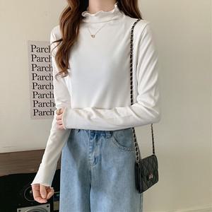 [올리비에스클로젯] 데일리 물결넥 슬림핏 긴팔 티셔츠_O2402TS024A
