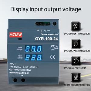 MZMW DIN 레일 스위칭 전원 공급 장치 QYR-60W, 디지털 디스플레이 LED 조명 스트립, 산업용 SMPS, 100W, 1