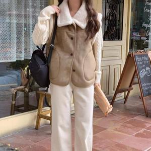 [다잇템]여자 무스탕 FW 떡볶이단추 양털 세무 베스트