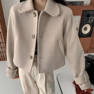 [HYIJW1OM_4B]숏코트 카라넥 고퀄 겨울 데일리 싱글 숏코트