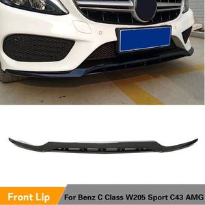 범퍼 립 스플리터 PP 블랙 벤츠 C클래스 W205 C43 AMG 15-18