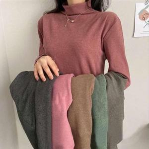 [오노마] ONM 은창히트 방한 목폴라 스타일 여성 티셔츠 가을 겨울