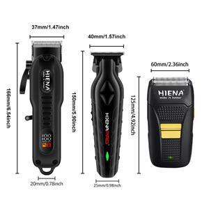전문 이발 세트, USB 충전식, T 커터 조각 가위, 남성용 면도기, 캠핑 또는 가정용 편의