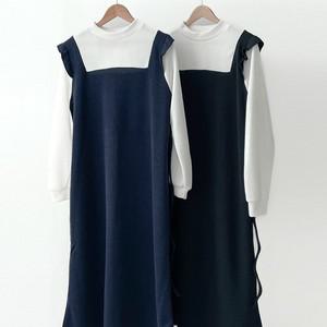 [하프클럽/아이우먼]빅사이즈프릴원피스 T516L412 모이숄더프릴배색원피스 GO