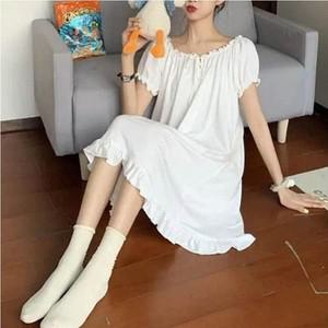 [하프클럽/셀러허브_여성트랜드패션]ONM 러블리 반팔 원피스 프릴 공주 여성 홈웨어 잠옷