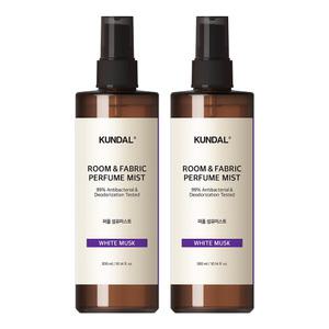쿤달 퍼퓸 룸 앤 패브릭 섬유탈취제 화이트머스크 300ml 2개