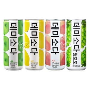 데미소다 250ml 애플/ 5캔+레몬/ 5캔+복숭아/ 5캔+청포도/ 5캔 총20캔
