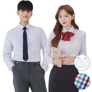 교복몰 (빅사이즈) 남녀 교복 셔츠 컬러체크 2장 (WFGPWJ6)