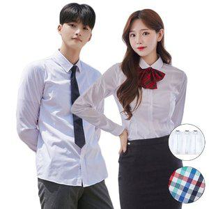 교복몰 (빅사이즈) 남녀 교복 셔츠 컬러체크 3장 (WFGPWJ5)