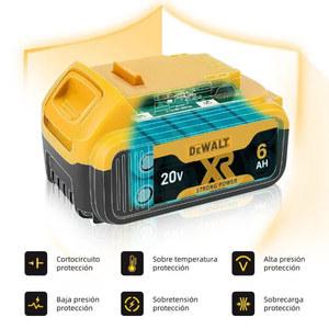 정품 Dewalt 리튬 배터리, 20V,5.0Ah, DCB120, DCB123, DCB125, DCB124, DCB122, DCD710, 고속 충전 전기 공구 배터리