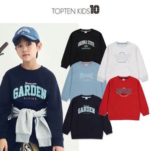 [롯데백화점]탑텐키즈 MKF1TR1201 남아) 더블니트 레터링 스웨트셔츠