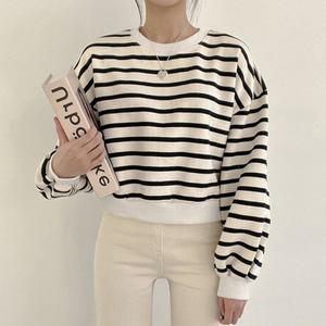 [리빌모아]여자 캐주얼 단가라 라운드 배색 맨투맨 DMESW-TSA-STS14326880