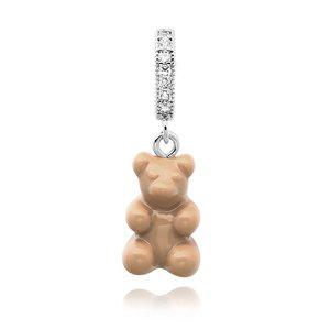 [크리스탈헤이즈][크리스탈헤이즈 CRYSTAL HAZE] NOSTALGIA BEAR-SALT CARAMEL-PAVE CONNECTOR SILVER ...