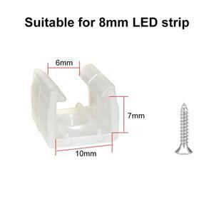 2835 네온 COB 라이트 플라스틱 버클 액세서리  LED 스트립 고정 클립 커넥터  나사 포함  6mm