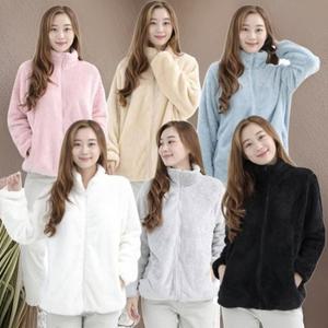 [다잇템] 여자 플리스 보아털 마실룩 클래식 집업