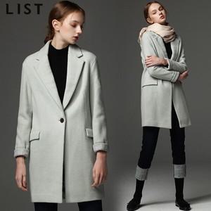 [리스트(LIST)] 프리미엄 울 원버튼 베이직 코트 (택가격:428000원)