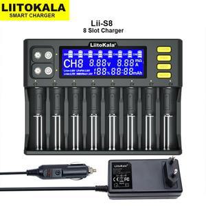 LiitoKala Lii-S8 Lii-PD4 3.7V NiMH 1.2V IMR 18650 26650 21700 AA 배터리 충전기