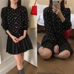 여자 데일리 도트 라운드 데일리 심플 가디건 SDW-CA-SLL1001224