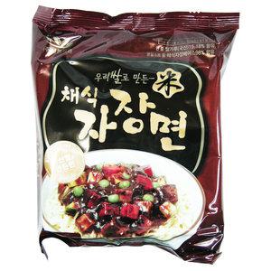 새롬식품 새롬 우리쌀로 만든 채식 자장면 108g 국산 해물 감자 짬뽕 쌀라면 현미 채식 김치 짜장면 이강산