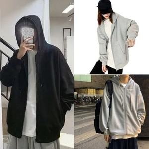 남녀공용 오버핏 기모 후드 집업 루즈핏