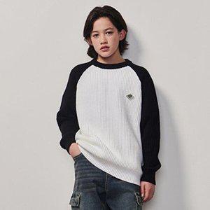 [셀러허브 1]에꼴리에 HC33 유니 와펜 포인트 라글란 니트 니트,티셔츠,졸업,봄,가을,에꼴리에니트,남학생