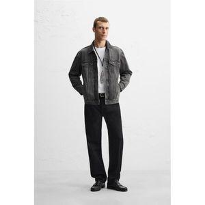 [정품] 자라 자켓 데일리 야상 아웃터 ZARA 베이직 데님 퍼 - 그레이582156