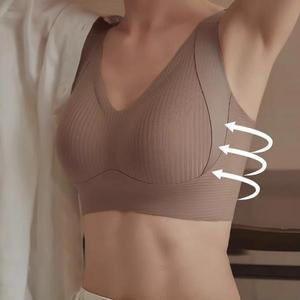 브라나시 브라렛 여성 편한 수면 보정 속옷 1/2PCS 여성용 이음매없는 속옷 얇은 스타일 큰 가슴 작은 와이