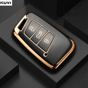 차키케이스 새로운 TPU 자동차 키 케이스 커버 가방 VW Volkseagen Passat B8 Magotan For Skoda Superb A7 kodiiq Seat Shell Fob